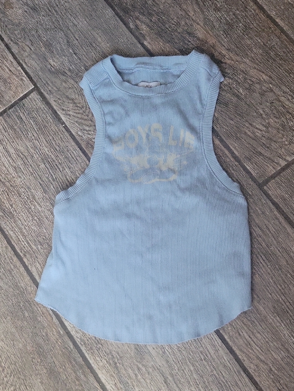 Boys Lie Ribbed Top in Soft Blue
